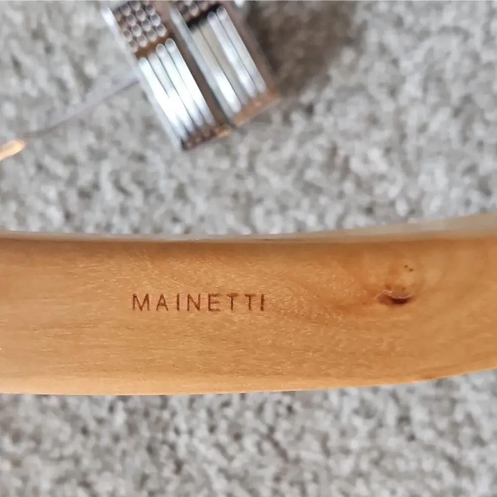 Mainetti Wood & Metal Child Size Suit Hangers w/ Trouser Bar 7 Hangers